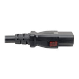 Tripp Lite Computer Power Cord Extension (C14 to C13 Power Cord), Heavy Duty, Locking C13 Connector, 15A, 100-250V, 14AWG, 6 ft. (P005-L06)