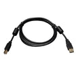 Tripp Lite USB 2.0 Hi-Speed A/B Cable with Ferrite Chokes (M/M) 6-ft. (U023-006), Black 6 feet