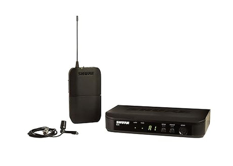 Shure BLX14/CVL UHF Wireless Microphone System - Perfect for Interviews, Presentations, Theater - 14-Hour Battery Life, 100m Range | Includes CVL Lavalier Mic, Single Channel Receiver | H10 Band H10 Band (542-572 MHz)