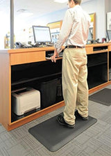 NewLife by GelPro Anti Fatigue Mat: Eco-Pro Foam Anti-Fatigue Comfort Mat - Standing Desk Pad - Professional Floor Mats for Commercial & Industrial Work - 24” x 36” Non Slip Ergonomic Mat - Black 36L x 24W x 0.8Th Black