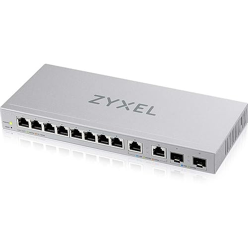 Zyxel 12-Port Multi-Gig Switch | Web-Managed | 2X 2.5G + 2X 10G SFP+ Ports | Desktop or Wall Mount [XGS1210-12]