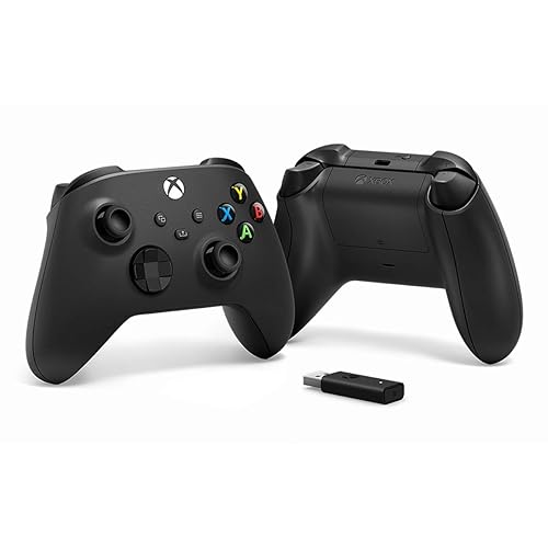 Xbox Wireless Controller + Wireless Adapter for Windows - Xbox Series X|S, Xbox One, and Windows Devices - Carbon Black Wireless Controllers + Wireless Adapter