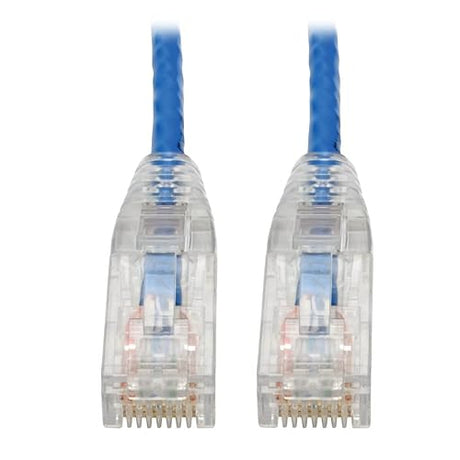 Tripp Lite Cat6 UTP Patch Cable (RJ45), M/M, Cat6 Ethernet Cable, Gigabit (1 Gbps), Molded, Slim, Blue, 8 in. (N201-S8N-BL)