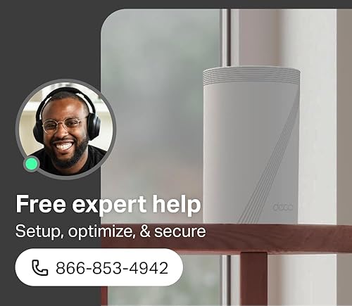 TP-Link Deco BE63 Tri-Band WiFi 7 BE10000 Whole Home Mesh System- 6-Stream 10 Gbps, 4X 2.5G Ports Wired Backhaul, 4X Smart Internal Antennas, VPN, MU-MIMO, HomeShield, Free Expert Support (1-Pack) WiFi 7 BE10000 1 Pack