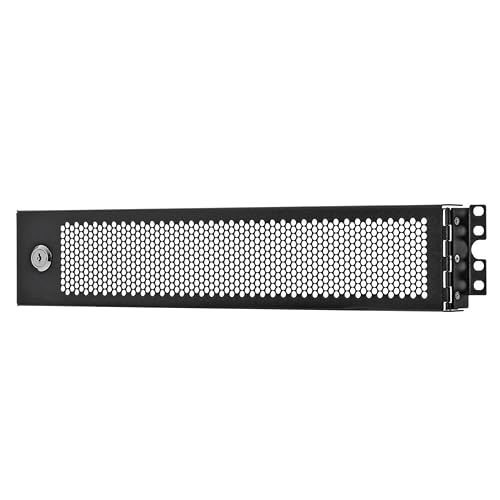 Tripp Lite 2U Security Door Cage Rack Mount for Front Facing Network Equipment, Secure Locking Key Hinged Door, Cooling Friendly Perforated Design, Heavy-Duty Steel, 5-Year Warranty (SR2UCAGE)