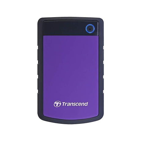 Transcend StoreJet 25H3P External 2 TB USB 3.0 Hard Disk Drive - Black/purple