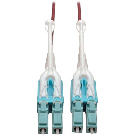 Tripp Lite 3M 10Gb Duplex Multimode Fiber Optic Patch Cable 50/125 OM4 LC/LC LSZH Magenta Push Pull Tabs (N821-03M-MG-T)