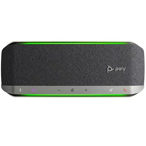 Poly - Sync 40 Smart Speakerphone (Plantronics) - Flexible Work Spaces - Connect to PC/Mac via Combined USB-A/USB-C Cable and Smartphones via Bluetooth - Works with Teams (Certified), Zoom & More 2020 Version Teams Certified