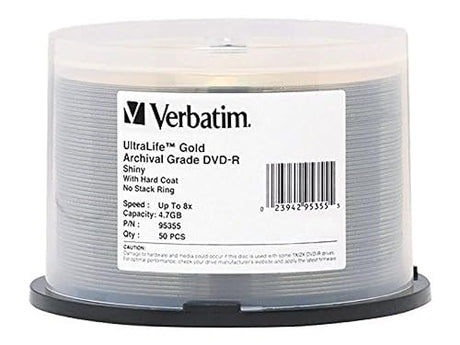 Verbatim DVD-R Archival Grade Disc, 8x, Gold