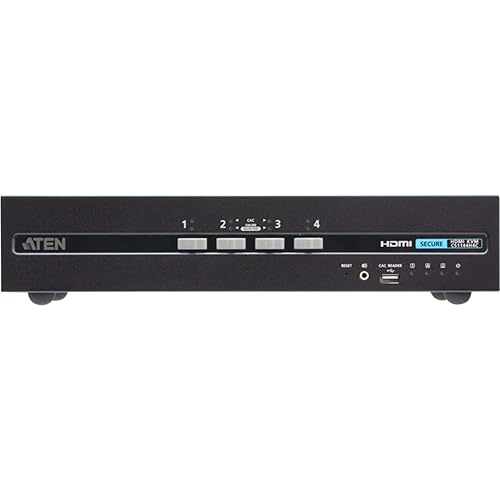 ATEN 4-Port USB HDMI Dual Display Secure KVM Switch with CAC [PSD PP v4.0 Compliant]