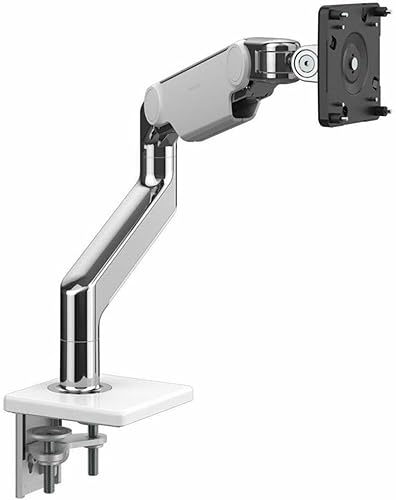 Humanscale - M81TBW - Humanscale M81TBW Mounting Arm for Monitor, Docking Station - Polished Aluminum, White - Height