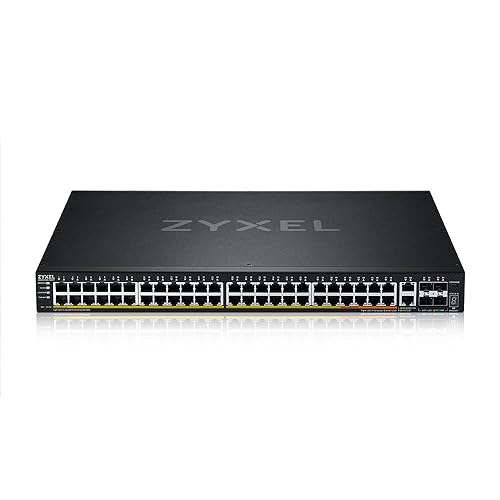 Zyxel 48-Port GbE L3 Access PoE+ Switch with 6 10G Uplink (960 W) (XGS2220-54FP)