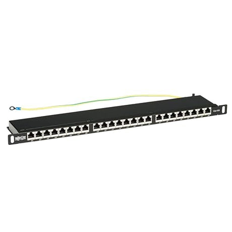 TRIPP LITE Cat6a Patch Panel 24-Port High-Density Shielded Dual IDC 0.5URM (N252A-024-HUSHK)