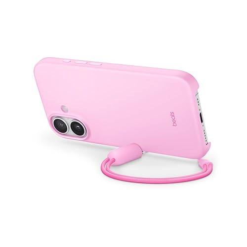 Beats iPhone 17 Kickstand Case with MagSafe & Camera Control, Built in Stand & Lanyard, Matte Finish with Microfibre Lining – Pebble Pink iPhone 17 Kickstand Pebble Pink
