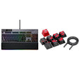 ASUS ROG Strix Flare II Animate 100% RGB Gaming Keyboard & ROG Gaming Keycap Set - Textured Side-Lit Design for FPS & MOBA Gaming | Accurate Keypress with Strong Grip Strix Flare II & Accurate Keycap Set