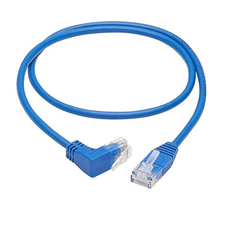 Tripp Lite Up Angle Cat6 Ethernet Cable, Gigabit Molded Slim UTP Network Patch Cable, Blue, 3 ft. (N204-S03-BL-UP) Up Angle 3-ft.