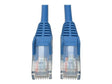 Tripp Lite Cat5e 350MHz Snagless Molded Patch Cable (RJ45 M/M) - Blue, 1-ft.(N001-001-BL) Standard 1 Foot / 0.3 Meters Blue