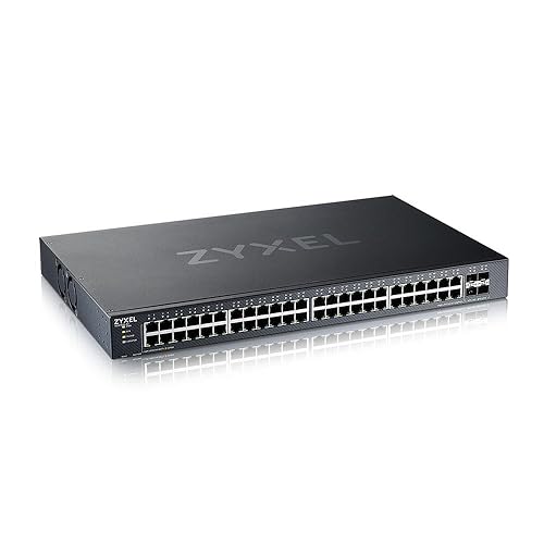 Zyxel 48-Port Switch Gigabit Ethernet Smart-L2 Managed | 4X 10G SFP+ | Optional Nebula Cloud | Rackmount | Limited Lifetime Protection [XGS1935-52] 48-Port | 4x 10G SFP+