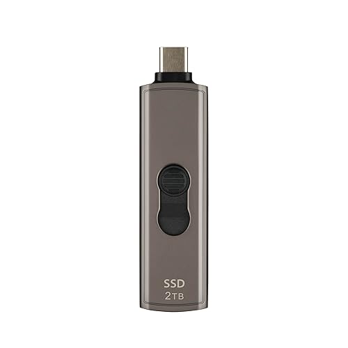 Transcend 2TB ESD330C, External Solild State Drive, Portable SSD, Compatible w/iPhone 4K ProRes, Retractable Connector, Miniature Portable SSD, Up to 1050 MB/s,Type C - TS2TESD330C