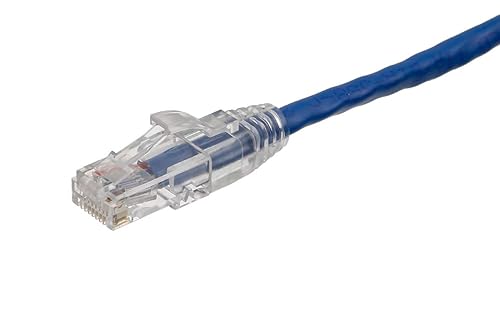 Axiom 6-Inch Cat6 550MHz Patch Cable Clear-Snagless Universal Boot (Blue)