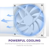 NZXT F120Q - 120mm Quiet Airflow Fans - Single (White)