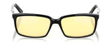 Gunnar Optiks HAU-00101 Haus Full Rim Advanced Computer Glasses with European Modernistic Detailing and Amber Lens Tint, Onyx Frame Finish