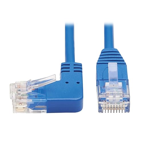 Tripp Lite Left. Angle Cat6 Ethernet Cable, Gigabit Molded Slim UTP Network Patch Cable, Blue, 3-ft. (N204-S03-BL-LA) Left Angle 3-ft.