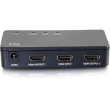 Legrand - C2G 2 Port HDMI Splitter, 4K UHD Signal Splitter, Black HDMI Splitter with Input to Output Splitter, 1 Count, C2G 41057