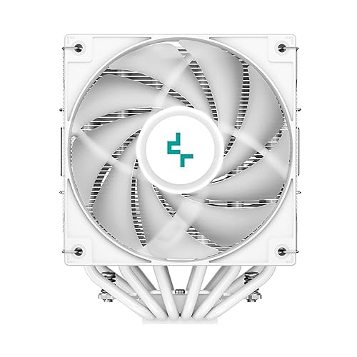 DeepCool AG620 WH ARGB Dual-Tower CPU Cooler, 2X 120mm Fan, Six Copper Heat Pipes, Intel/AMD Support AG620 ARGB White