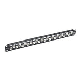Tripp Lite N254-024-6A-of 24-Port Cat6a Cat6 Cat5e Feed-Through Patch Panel Offset with Cable Management Bar RJ45 Ethernet 1URM TAA 24-Port Cat6a (Offset & Cable Management)