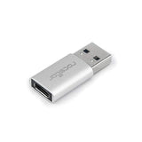 Rocstor USB Data Transfer Adapter - Type C Female USB - Type A Male USB - White Male Adapter White