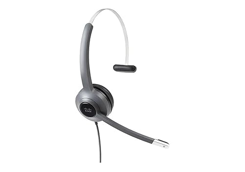 CISCO Headset 521, Wired Single On-Ear 3.5mm Headset with USB-A Adapter, Charcoal, 2-Year Limited Liability Warranty (CP-HS-W-521-USB=)