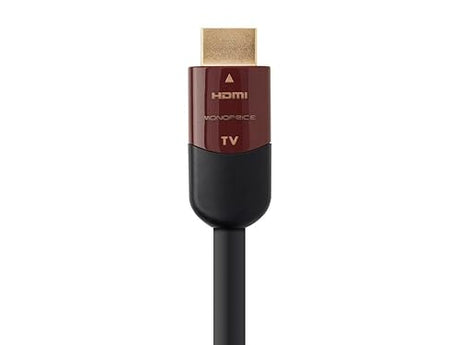 Monoprice High Speed HDMI Cable - 25 Feet - Black, Active, 4K @ 60Hz, 18Gbps, 28AWG, YUV 4:2:0, CL2 - Cabernet Ultra Series 25'