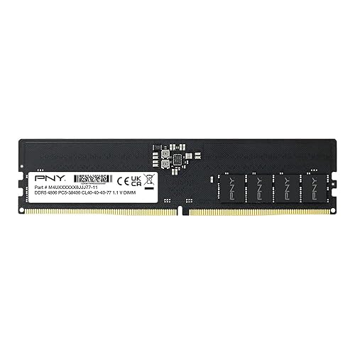 PNY Performance 16GB DDR5 4800MHz (PC5-38400) CL40 1.1V Desktop (DIMM) Memory – MD16GSD54800-TB