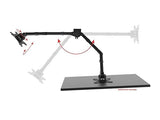 Monoprice 116246 Essential Dual Monitor Articulating Arm Desk Mount, Black
