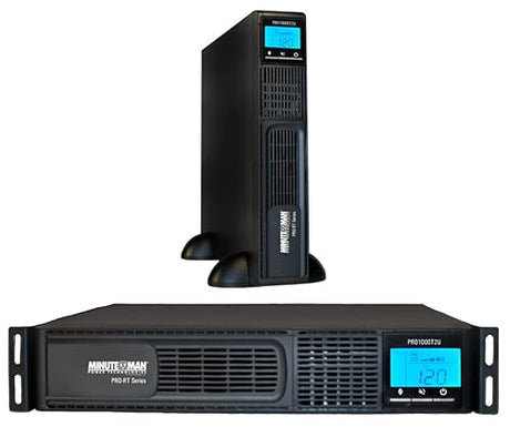 Minuteman/para Systems - PRO1000RT2U - PRO-RT2U Series Line Interactive Rack/Tower/Wallmount UPS (3-Year Warranty SentryPlus Software Included with All Models.) 1000 VA/700 Watts LCD