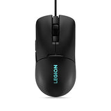 Lenovo Legion M300s RGB Wired Gaming Mouse - 8,000 DPI Adjustable Sensor, 6 Programmable Buttons & 20-Million Clicks Durability with Optimized Comfort (Black) Compact |Ambidextrous M300s Black