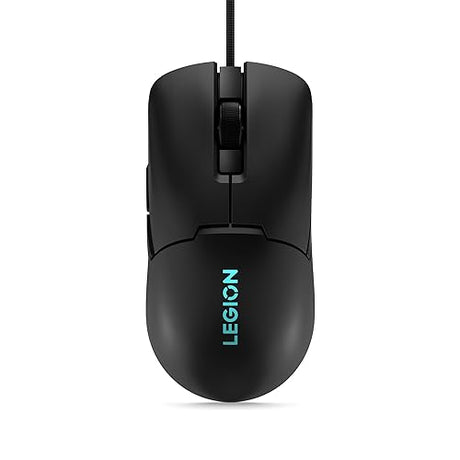 Lenovo Legion M300s RGB Wired Gaming Mouse - 8,000 DPI Adjustable Sensor, 6 Programmable Buttons & 20-Million Clicks Durability with Optimized Comfort (Black) Compact |Ambidextrous M300s Black