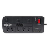 Tripp Lite Protect It! 8-Outlet Surge Protector With 2 USB Ports, 8ft Cord (Telephone/Modem)