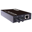Tripp Lite Network Copper RJ45 Ethernet to Fiber ST Duplex Multimode Extender Converter, 1310nm Wavelength, Hardened Housing, 10/100 Mbps, Extend 1.2 Miles / 2 Km, 2-Year Warranty (N784-H01-STMM)