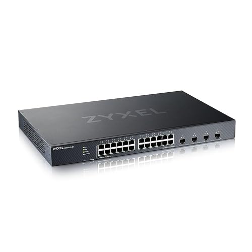 Zyxel 24-Port Switch Gigabit Ethernet Smart-L2 Managed | 4X 10G SFP+ | Optional Nebula Cloud | Rackmount | Limited Lifetime Protection [XGS1935-28] 24-Port | 4x 10G SFP+