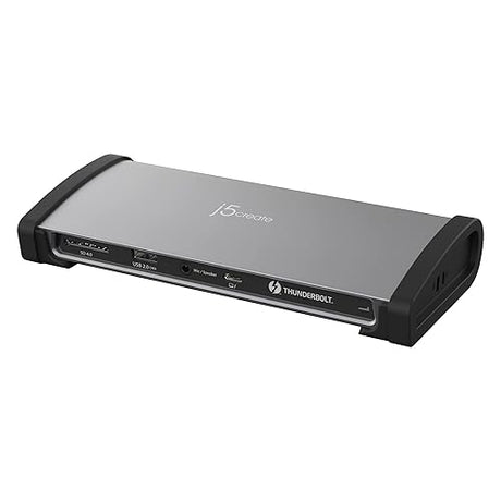 j5create 8K Thunderbolt 4 Docking Station with Max 96W Charging, Single 8K60 or Dual 4K60 Display, Thunderbolt 4 40Gbps, USB 10Gbps, Gigabit Ethernet, SD 4.0, Audio Combo (JTD562)