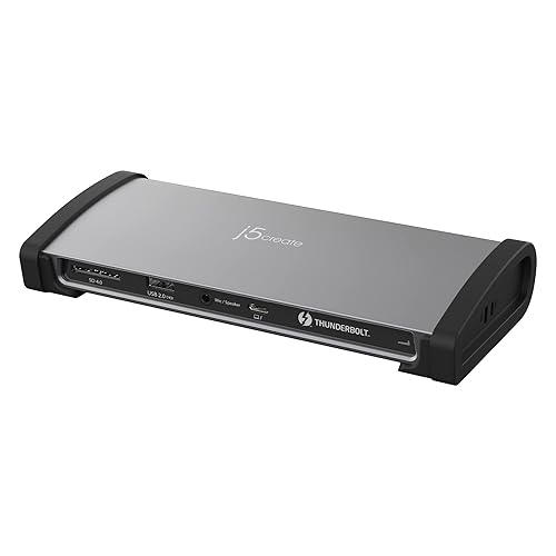 j5create 8K Thunderbolt 4 Docking Station with Max 96W Charging, Single 8K60 or Dual 4K60 Display, Thunderbolt 4 40Gbps, USB 10Gbps, Gigabit Ethernet, SD 4.0, Audio Combo (JTD562)