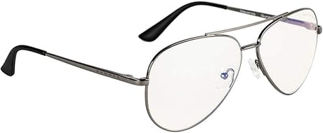 Gunnar Optiks Gaming Glasses | Blue Light Blocking Glasses | Maverick/Gunmetal by Gunnar | 35% Blue Light Protection, 100% UV Light, Anti-Reflective To Protect & Reduce Eye Strain & Dryness Clear Lens Clear Lens