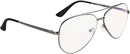Gunnar Optiks Gaming Glasses | Blue Light Blocking Glasses | Maverick/Gunmetal by Gunnar | 35% Blue Light Protection, 100% UV Light, Anti-Reflective To Protect & Reduce Eye Strain & Dryness Clear Lens Clear Lens