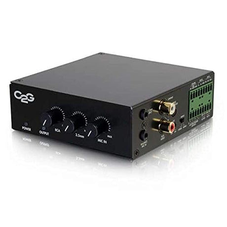 Legrand - C2G Audio Amplifier, Black Audio Component Amplifier, Plenum Rated, TAA Compliant Amp, 50W Amplifier, 1 Count, C2G 40880