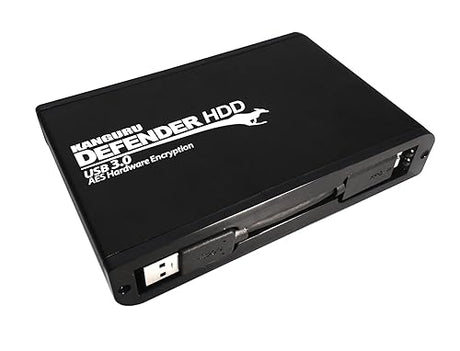 KANGURU Defender HDD 35 – 5 TB Secure Portable Hard Drive - Hardware Encryption -SuperSpeed USB 3.0 5TB HDD