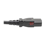 Tripp Lite Computer Power Cord Extension (C14 to C13 Power Cord), Locking C13 Connector, 10A, 100-250V, 18AWG, 3 ft. (P004-L03)