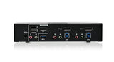 IOGEAR 2-Port Cinema 4K DisplayPort 1.2 KVMP Switch with USB 3.1 Hub and Audio – w/ Full Set of Cables (GCS1932 TAA Compliant)