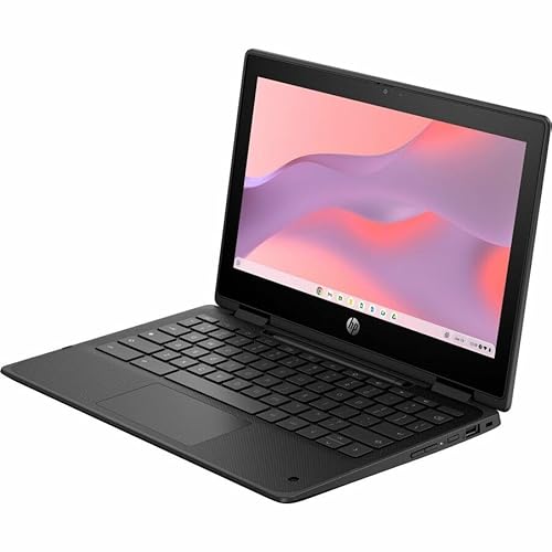 HP Fortis Flip G1m 11.6 Touchscreen Convertible 2 in 1 Chromebook - HD - Octa-core (ARM Cortex A76 + Cortex A55) - 64 GB Flash Memory - English Keyboard - Jet Black - Smart Buy - MediaTek Kompanio 52